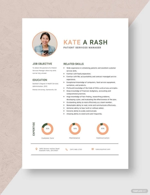 Patient Services Manager Resume