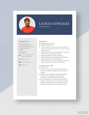 PT Assistant Resume