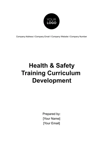 Free Health & Safety Training Curriculum Development Template to Edit Online