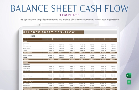 Balance Sheet Cash Flow Template