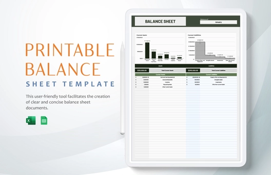Printable Balance Sheet Template
