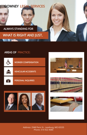 Free Legal Services Poster Template to Edit Online