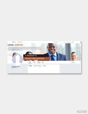 Legal Services Twitter Cover Template