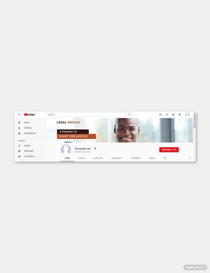 Legal Services YouTube Cover Template