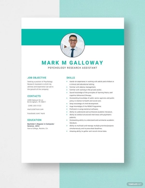 Psychology Research Assistant Resume