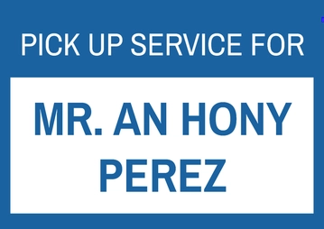 Free Airport Pickup Sign Templates to Edit Online