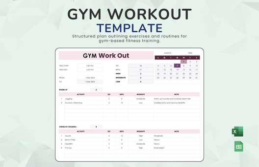 Gym Workout Template
