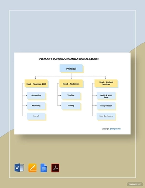Primary School Organizational Chart Template