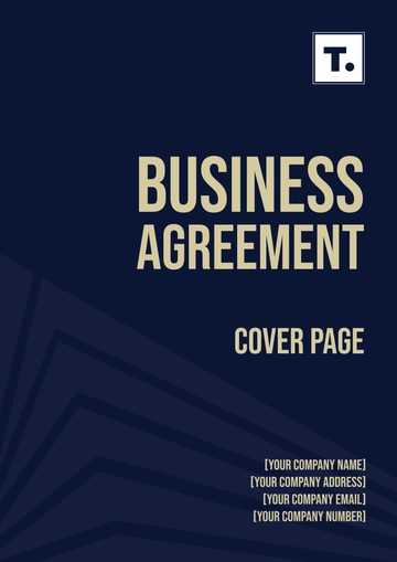 Free Business Agreement Cover Page to Edit Online
