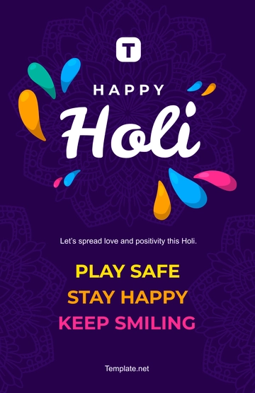 Free Happy Holi Poster Template to Edit Online | Template.net