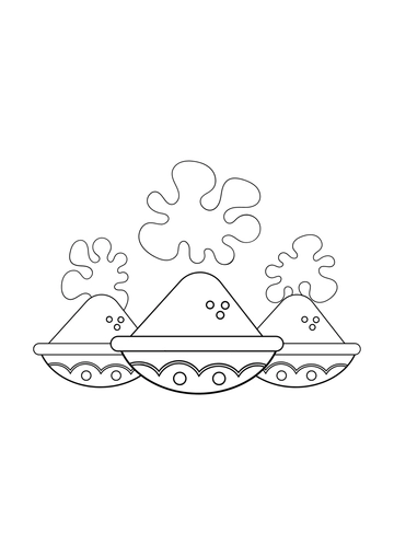 Free Holi Drawing for kids Template to Edit Online