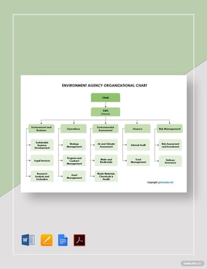 Environment Agency Organizational Chart Template