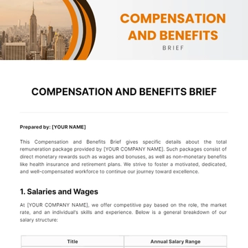 Free Compensation and Benefits Brief Template to Edit Online
