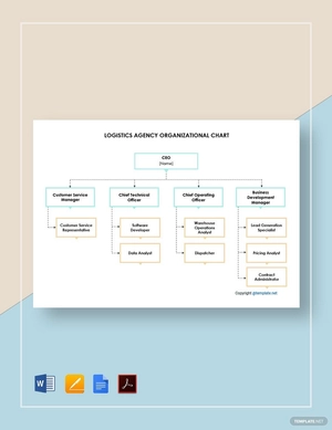 Sample Logistics Agency Organizational Chart Template