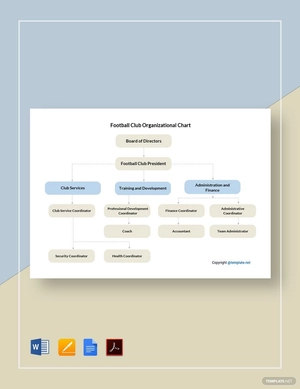 Football Club Organizational Chart Template