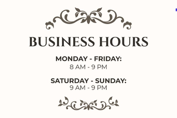 Free Business Hours Sign Template to Edit Online