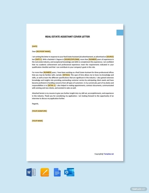 Real Estate Assistant Cover Letter