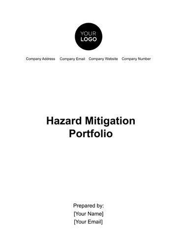 Free Hazard Mitigation Portfolio Template to Edit Online