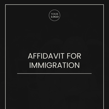 Free Affidavit For Immigration Template to Edit Online