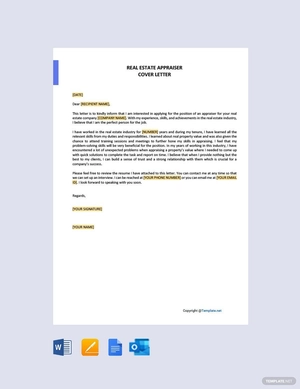 Real Estate Appraiser Cover Letter