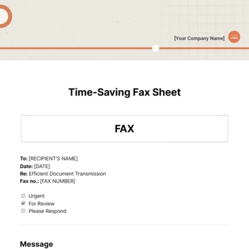 Free Time-Saving Fax Sheet Template to Edit Online