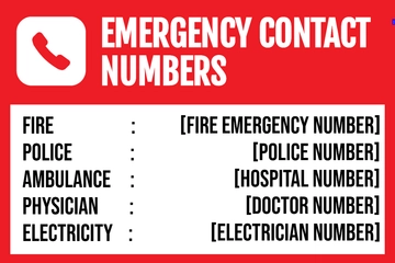 Free Emergency Contact Sign to Edit Online