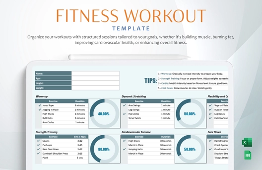 Fitness Workout Template