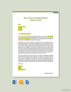 Real Estate Administrator Cover Letter