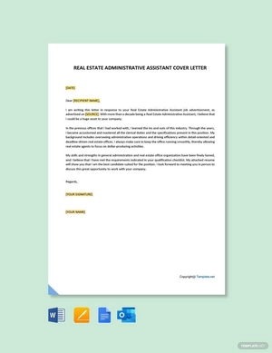 Real Estate Administrative Assistant Cover Letter