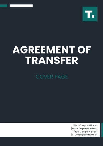 Free Agreement of Transfer Template to Edit Online