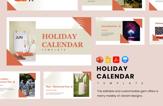 Holiday Calendar Template