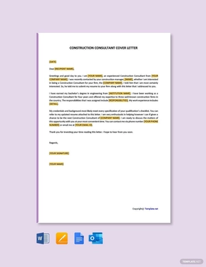 Construction Consultant Cover Letter