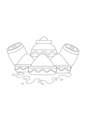 Free Holi Festival Drawing Template to Edit Online