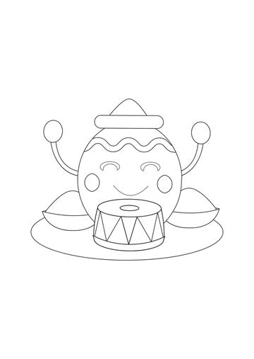 Free Cute Holi Festival Drawing Template to Edit Online