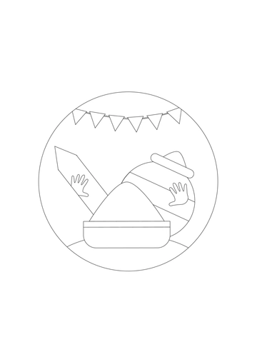 Free Simple Holi Festival Drawing Template to Edit Online