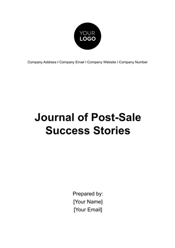 Free Journal of Post-Sale Success Stories Template to Edit Online