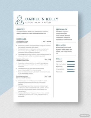 Public Health Nurse Resume