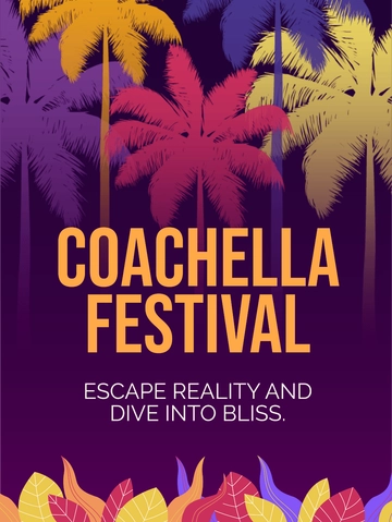 Free Coachella Festival Threads Post Template to Edit Online