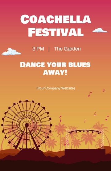 Free Coachella Festival Poster Template to Edit Online
