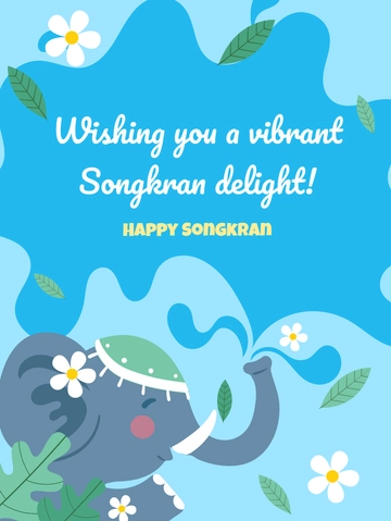 Free Songkran Threads Post Template to Edit Online
