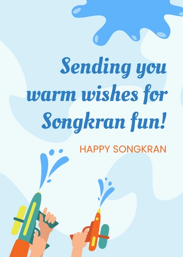 Free Songkran Greeting Card Template to Edit Online