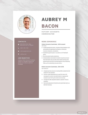 Patient Accounts Coordinator Resume