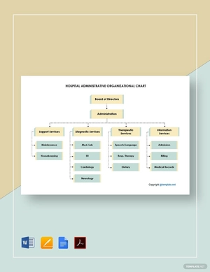 Hospital Administrative Organizational Chart Template