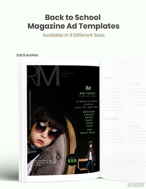 Back To School Magazine Ads Template
