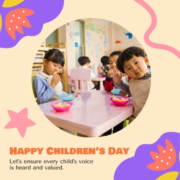 Free Children's Day Instagram Post Template to Edit Online