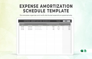 Expense Amortization Schedule Template