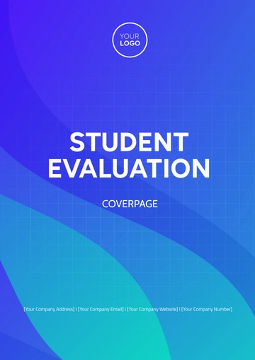 Free Student Evaluation Cover Page Template to Edit Online