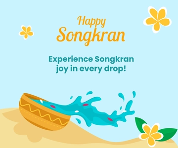 Free Songkran Ad Banner Template to Edit Online