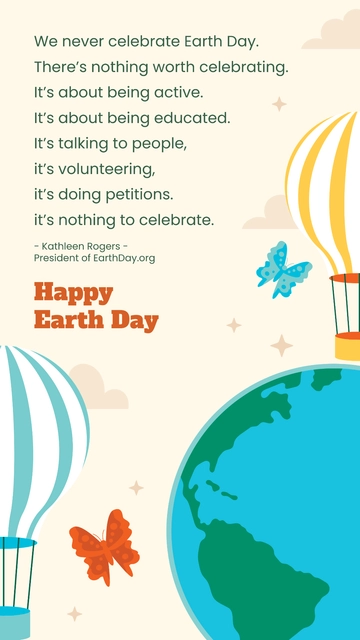 Free Earth Day Quote Template to Edit Online