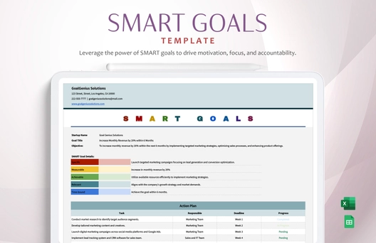 Smart Goals Template
